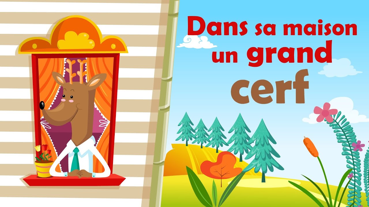 Dans sa maison un grand cerf - Comptine &agrave; gestes pour enfants et b&eacute;b&eacute;s (avec paroles)
