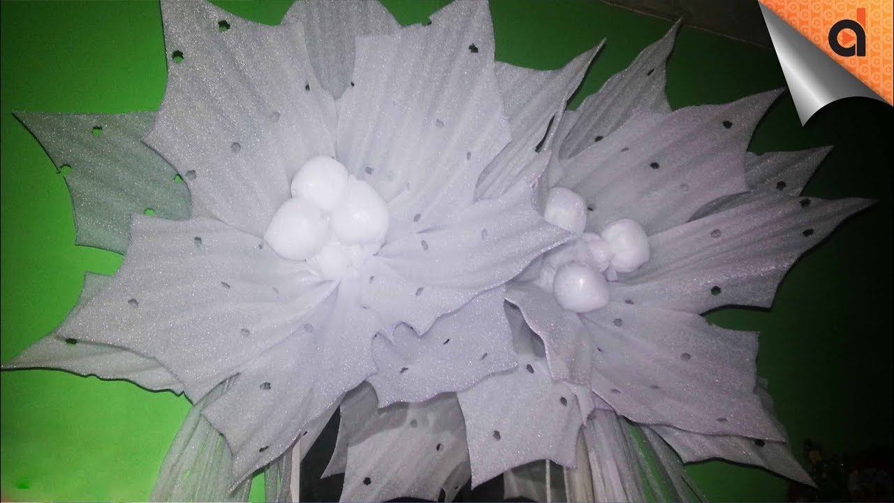 How to Make DIY Large White Poinsettia for Christmas Decor