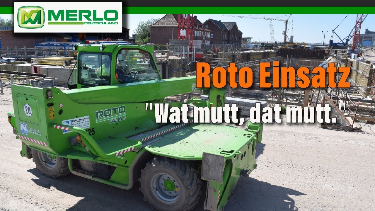 Roto Teleskoplader baut Nesserlander Schleuse (Einsatz)