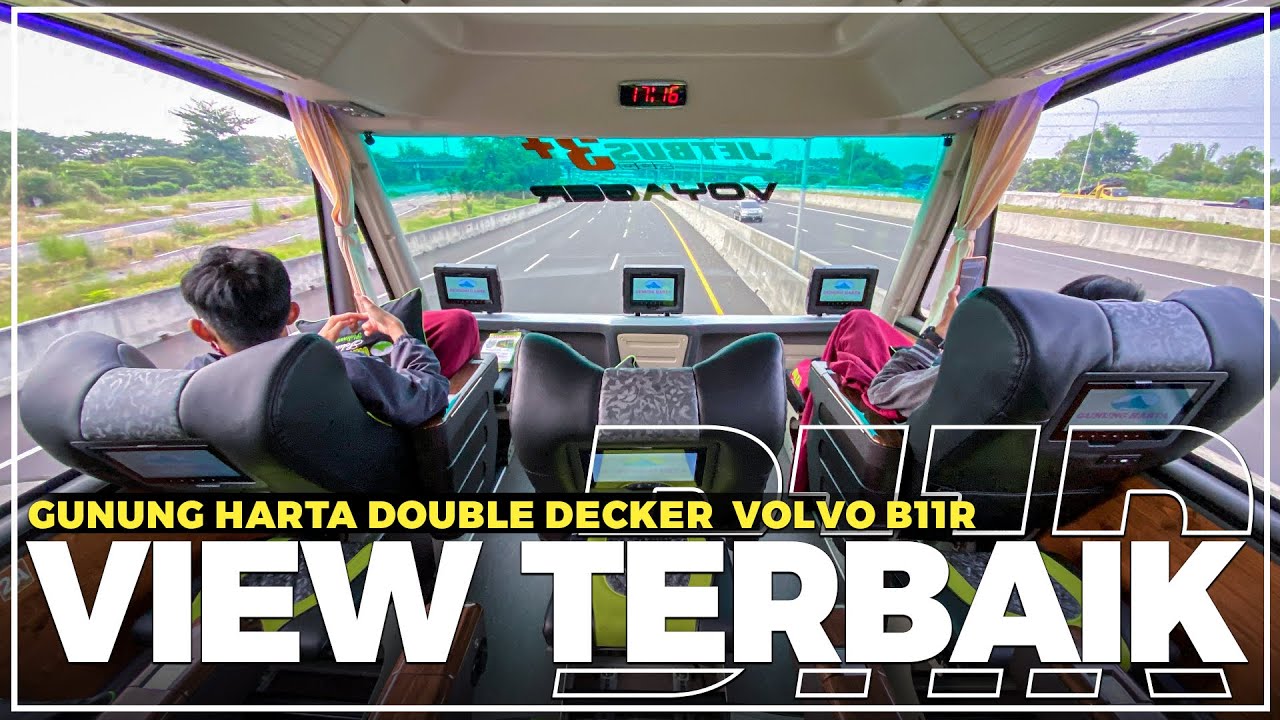 DOUBLE DECKER KURSI JUMBO GUNUNG HARTA VOLVO B11R | Malang - Tangerang Part 1