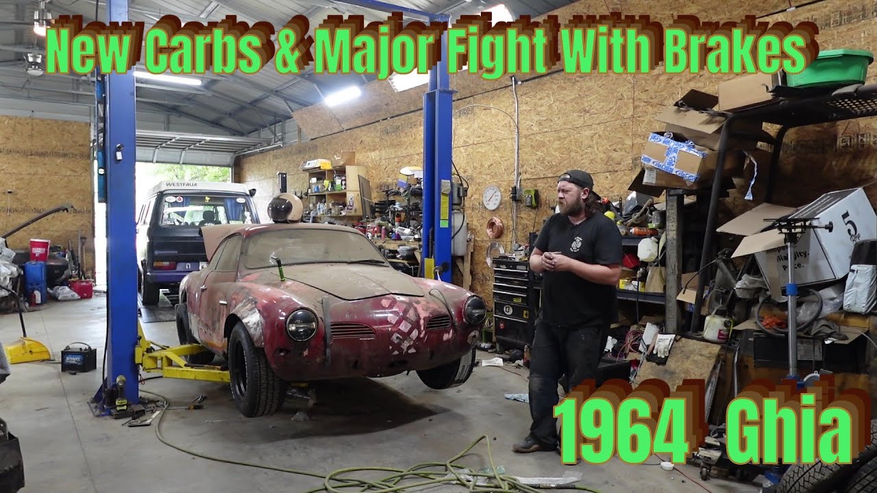 1964 Karmann Ghia Race Car Revival Outlaw Build Dual 40mm New Carbs and Fighting Fixing the Brakes