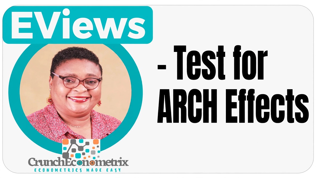 (EViews10) - How to Test for ARCH Effects #archeffects #archmodeling #volatility #heteroscedasticity