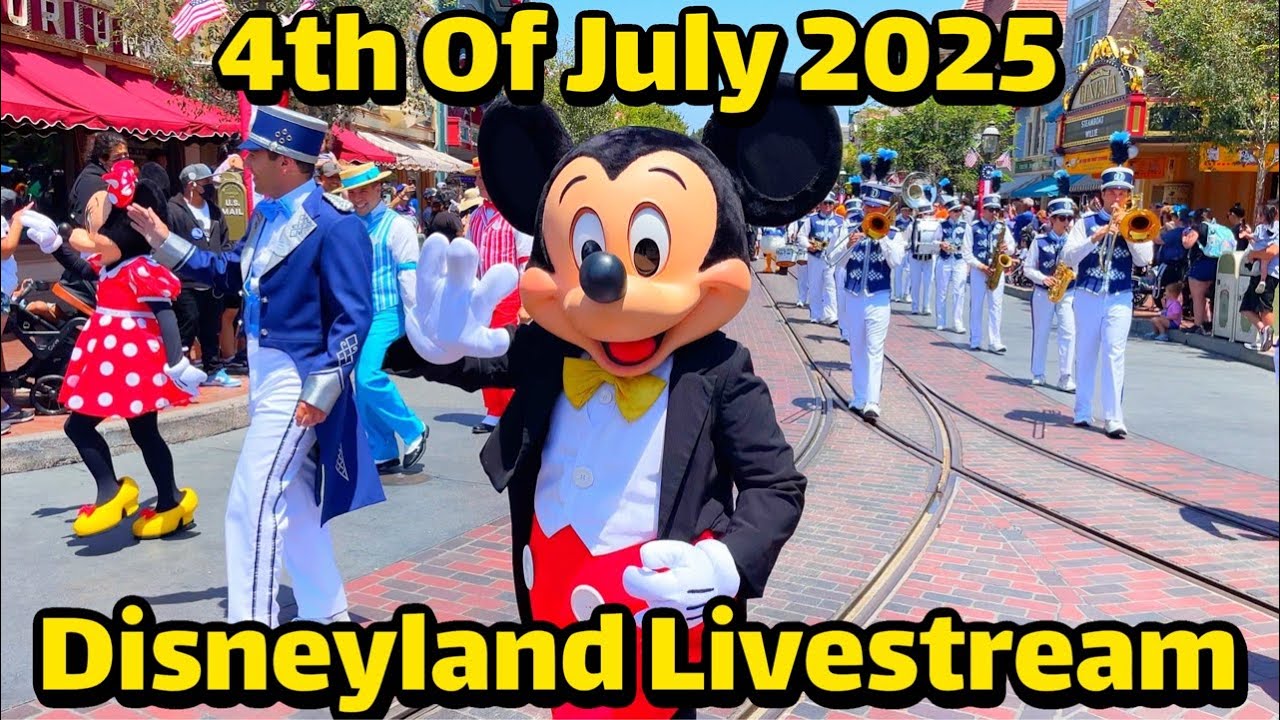 🔴🎆 LIVE 4th of July at Disneyland! 🎢 Rides, 🎇 Fireworks, 😱 Crowds & Patriotic Magic!