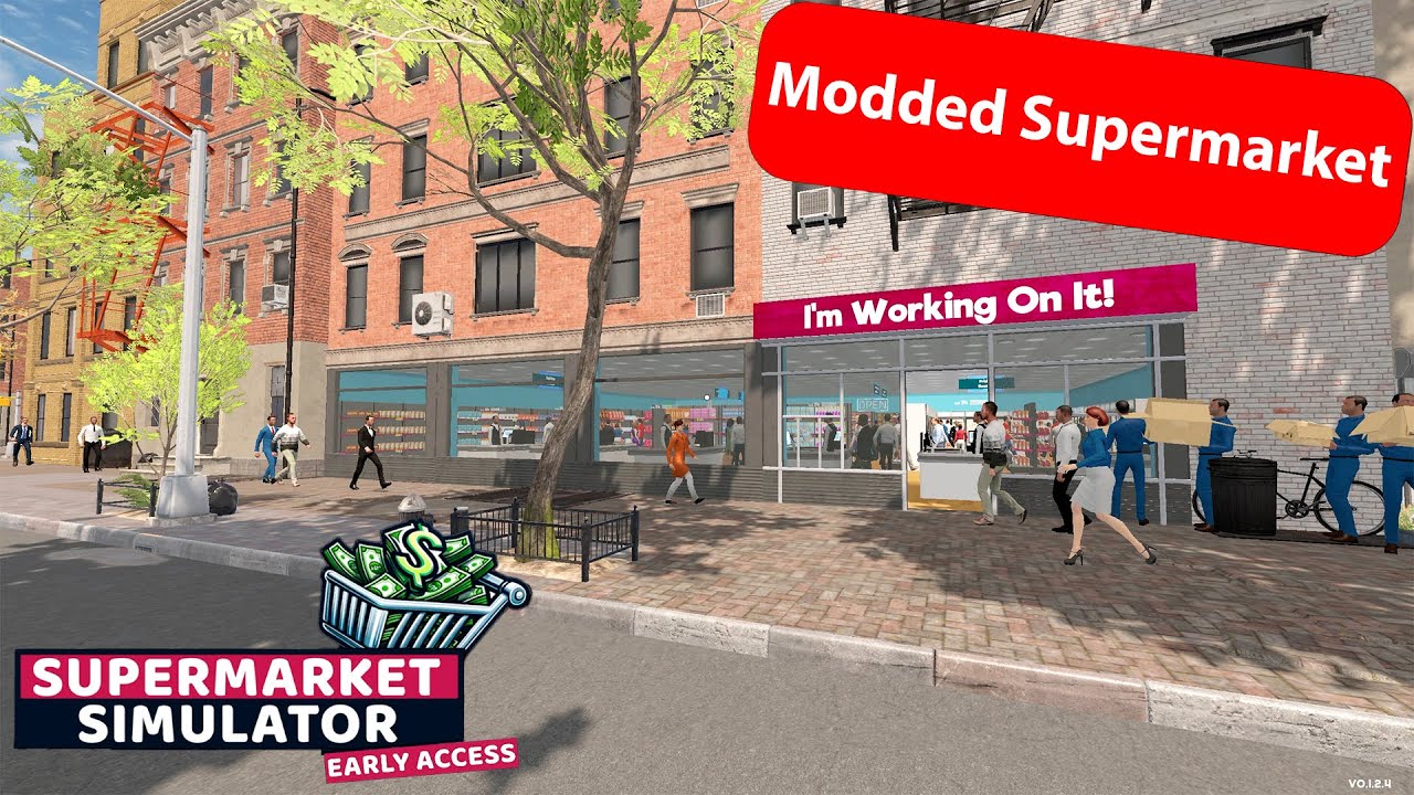 Самый большой магазин с финальным ростом в Modded Supermarket Simulator! (E117)