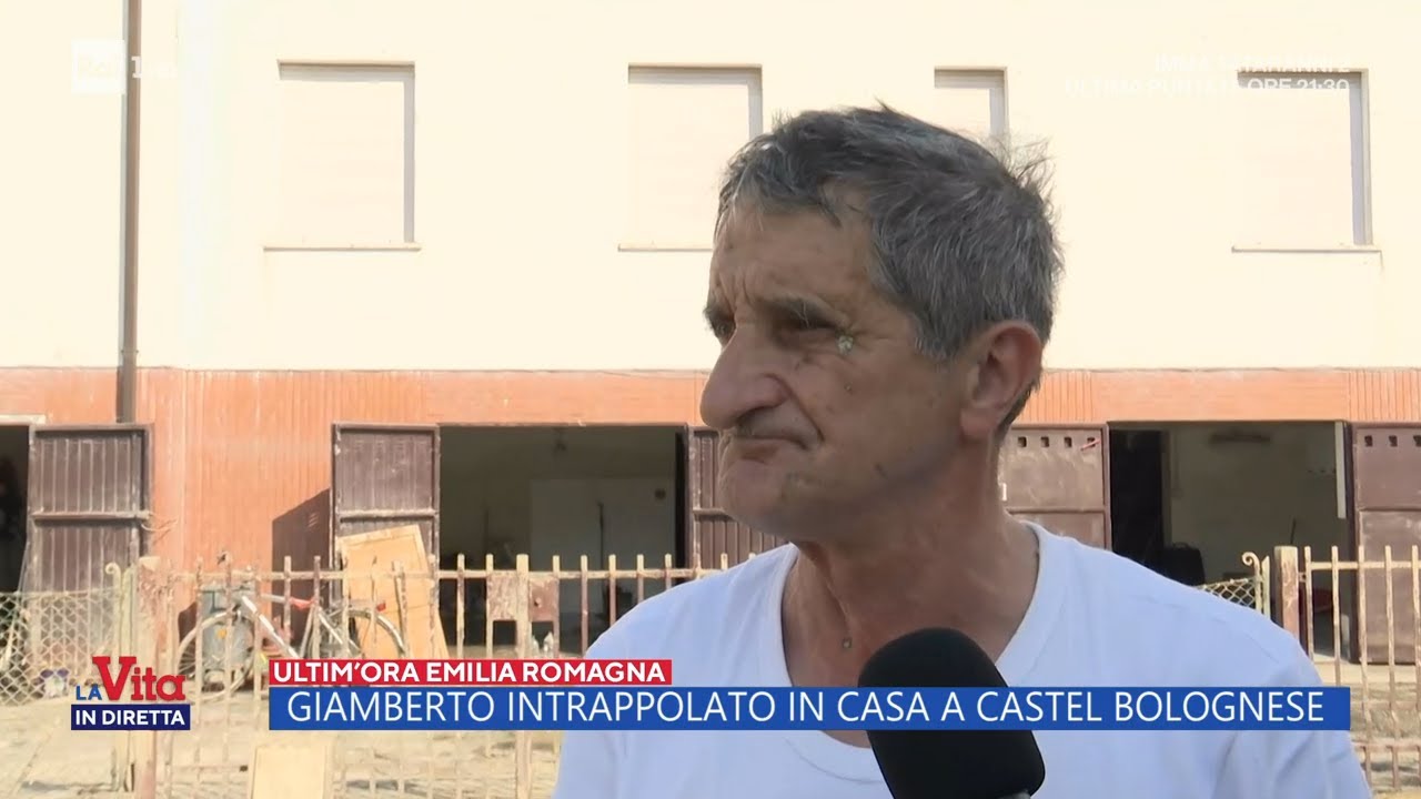 Castel Bolognese, intrappolato in casa - La Vita in Diretta 23/05/2023