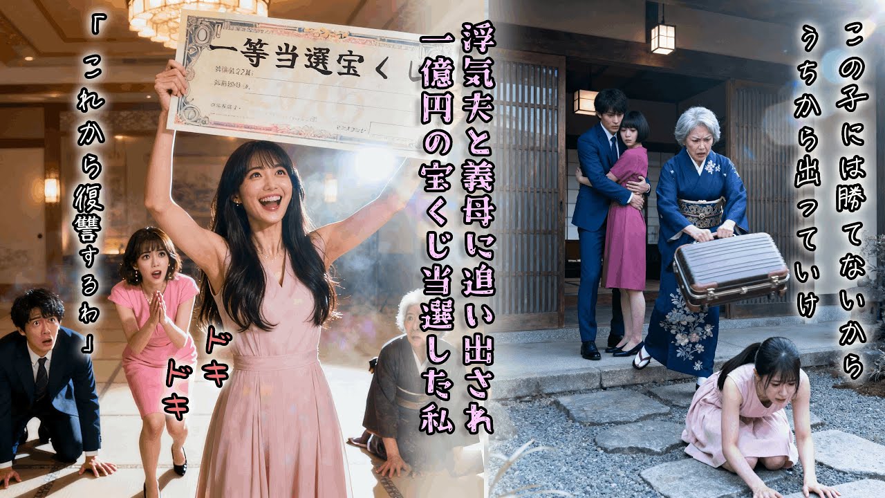 愛人を義妹と偽って家に連れてきた夫、バレたら「離婚してくれ」義母も「早く出て行け」→1時間後、テレビで一億円の宝くじ当選券を見せた私…家族は顔面蒼白ｗ