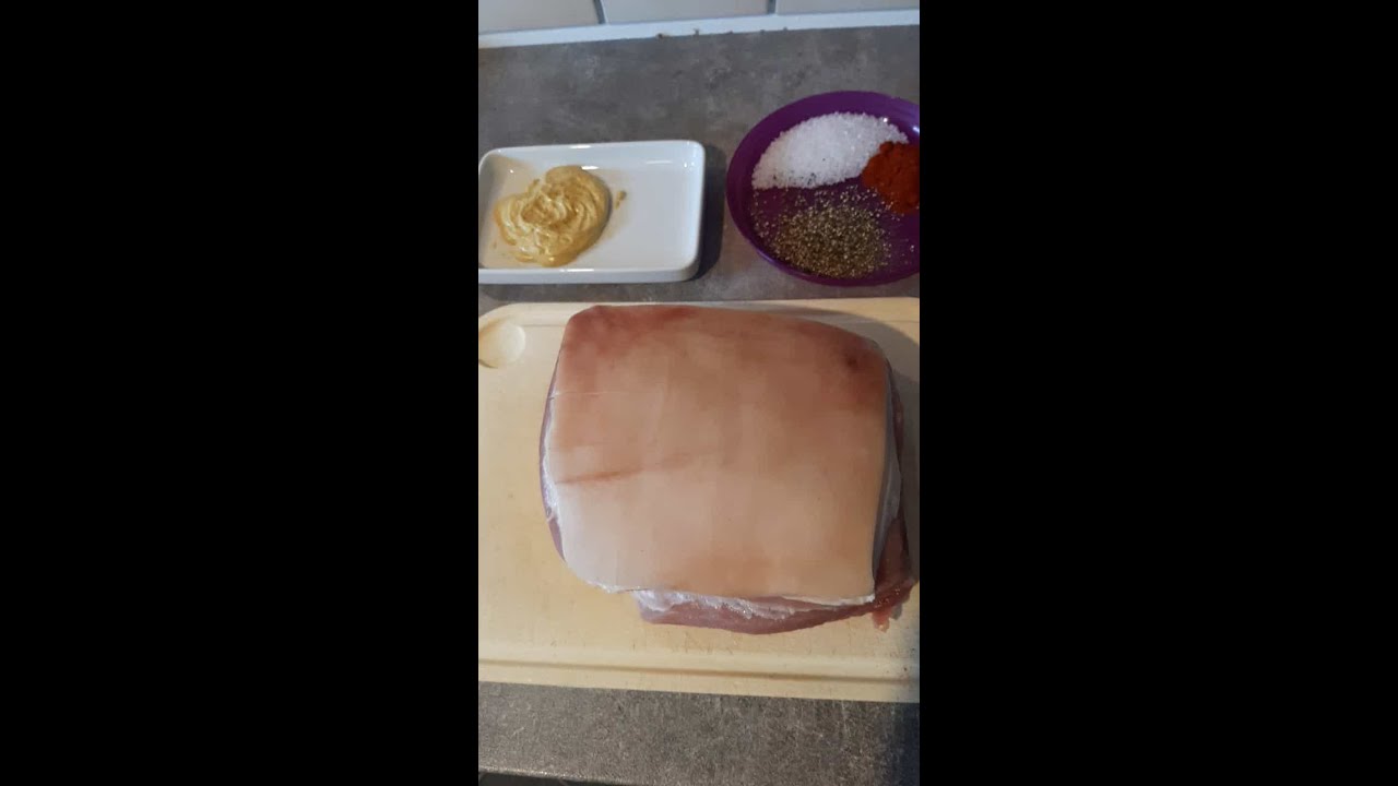 Schinkenkrustenbraten marinieren schnell einfach lecker