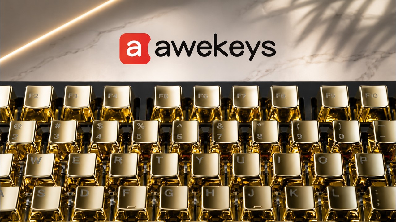키 캡에 50만원은 태워봐야지~ 어키스 골드 금속 키 캡 (Awekeys Gold Metal Keycaps)