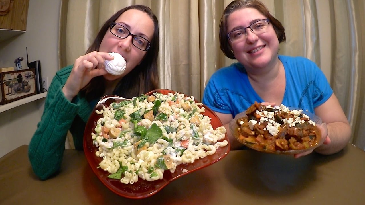 Fruity Russian Marshmallow (Zefir)  Macaroni Salad With Pepperoni And Ratatouille Mukbang (먹방)