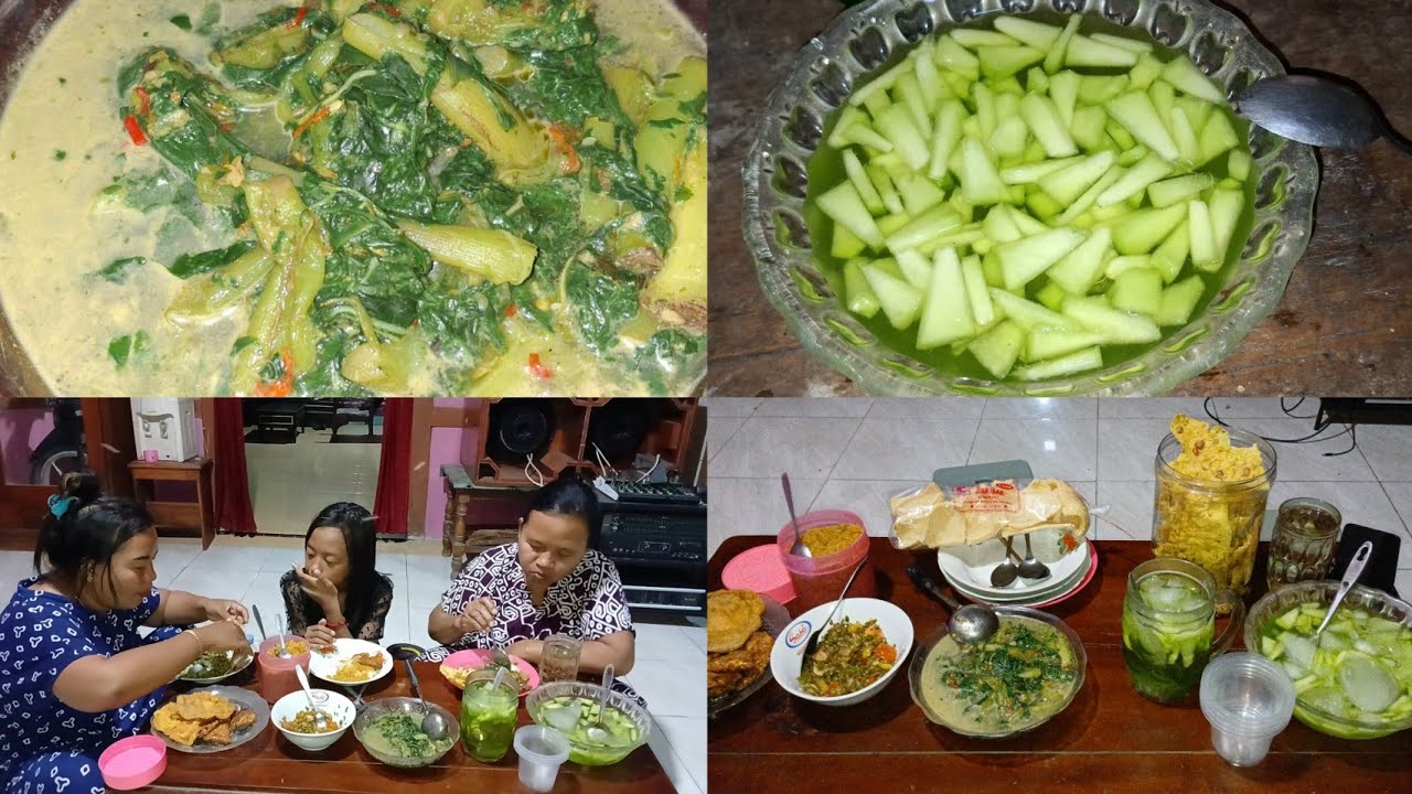 BUKA PUASA DENGAN MENU SAYUR LOMPONG,OSENG PLANDINGAN DAN ES MELON