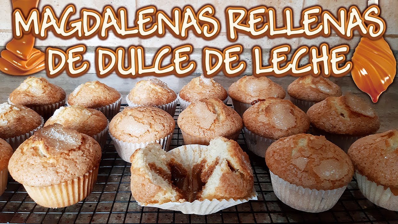 Magdalenas Rellenas de Dulce de Leche (Te enseño cómo hacerlas) 🧁