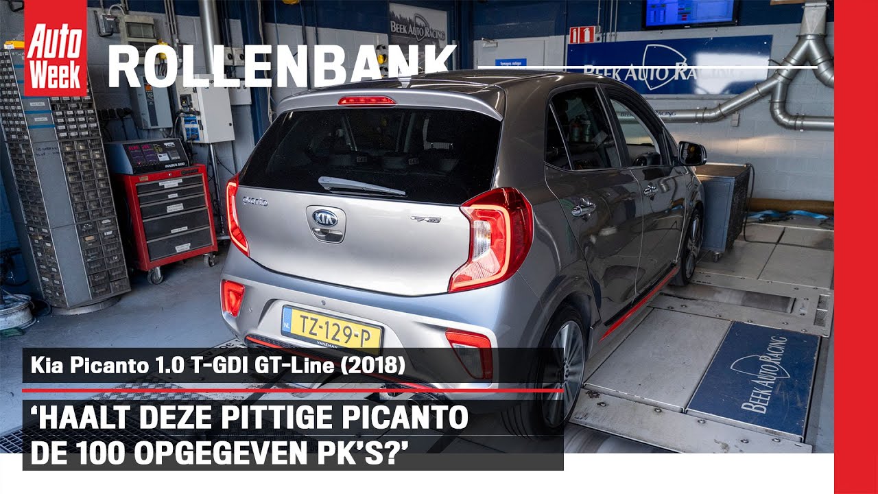 Kia Picanto 1.0 T-GDI GT-Line (2018) - Op de rollenbank