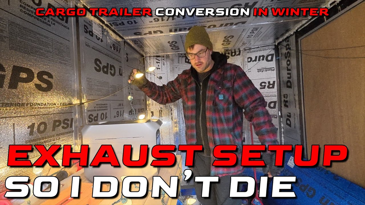 Blowing the first of many holes in the Trailer | Heater Exhaust