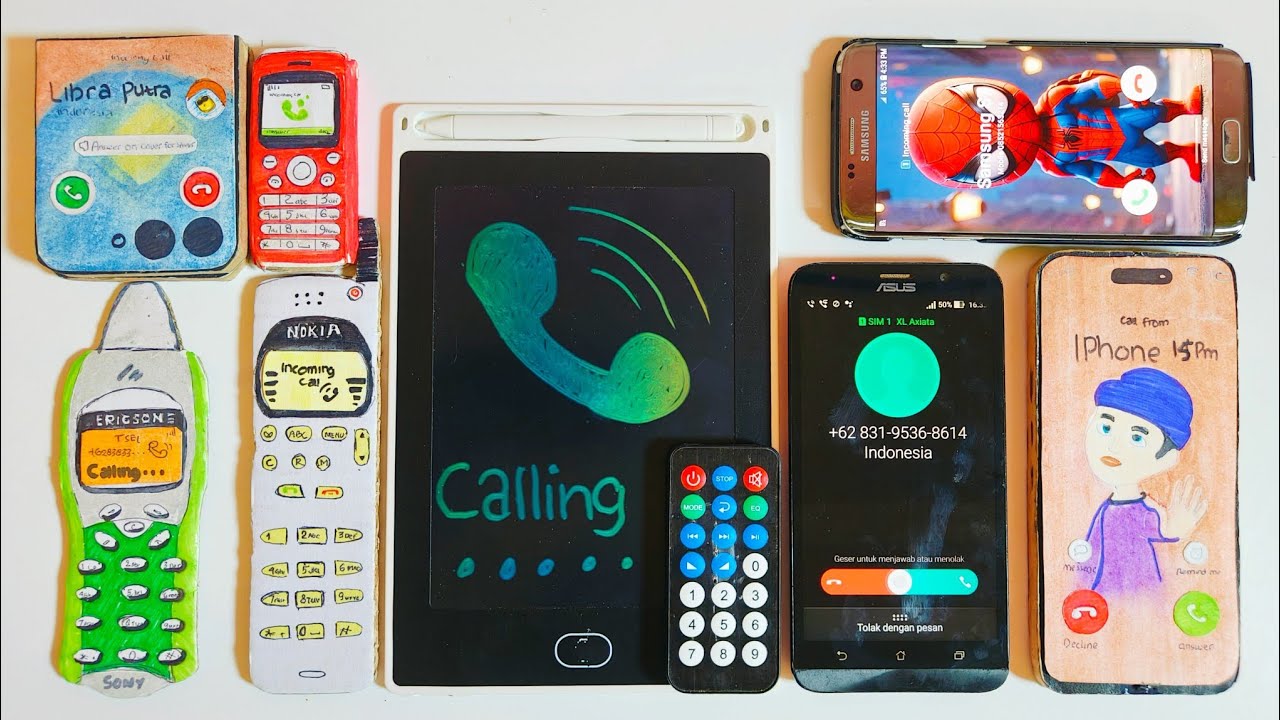 Remote + Drawing Pad Calling on Galaxy S7e,iPhone 15, Asus zenfone, Ericson R310,Nokia 2010,Z flip 7