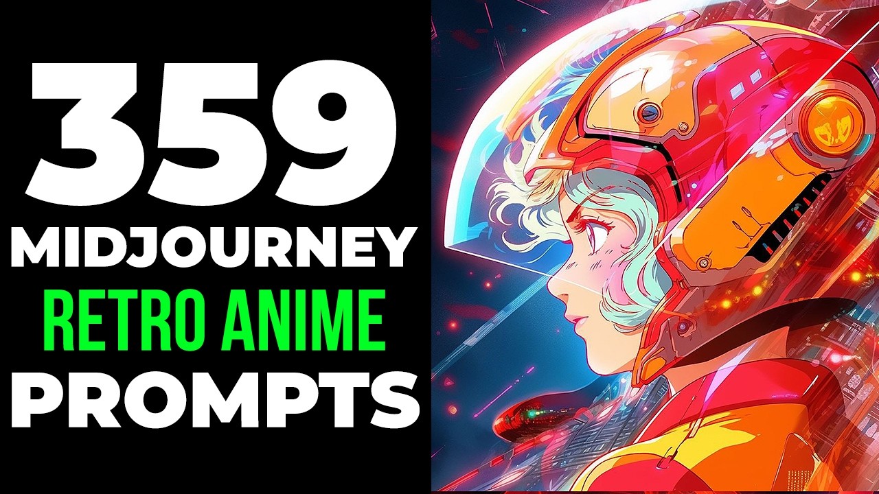359 Midjourney ai art prompts for 'Retro Anime' (Prompts in description)