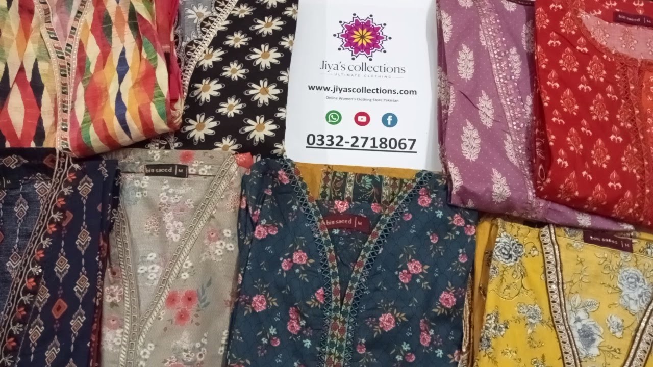 Bin Saeed Embroidered Cutwork Stitched Lawn Collection 2024