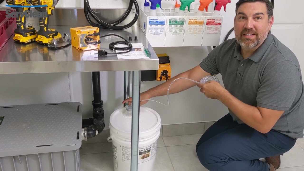 ServClean DrainPro Drain Dosing Installation