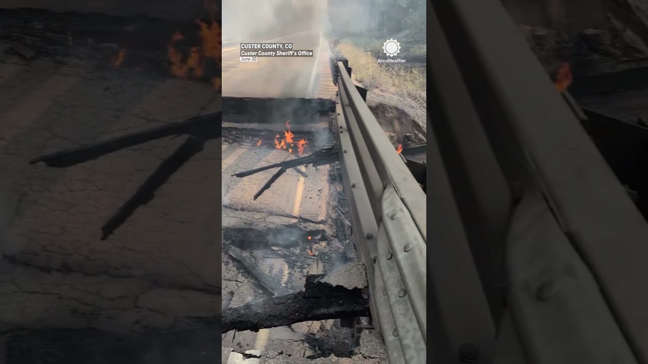 Bridge MELTS in Fire, Traps Firefighters