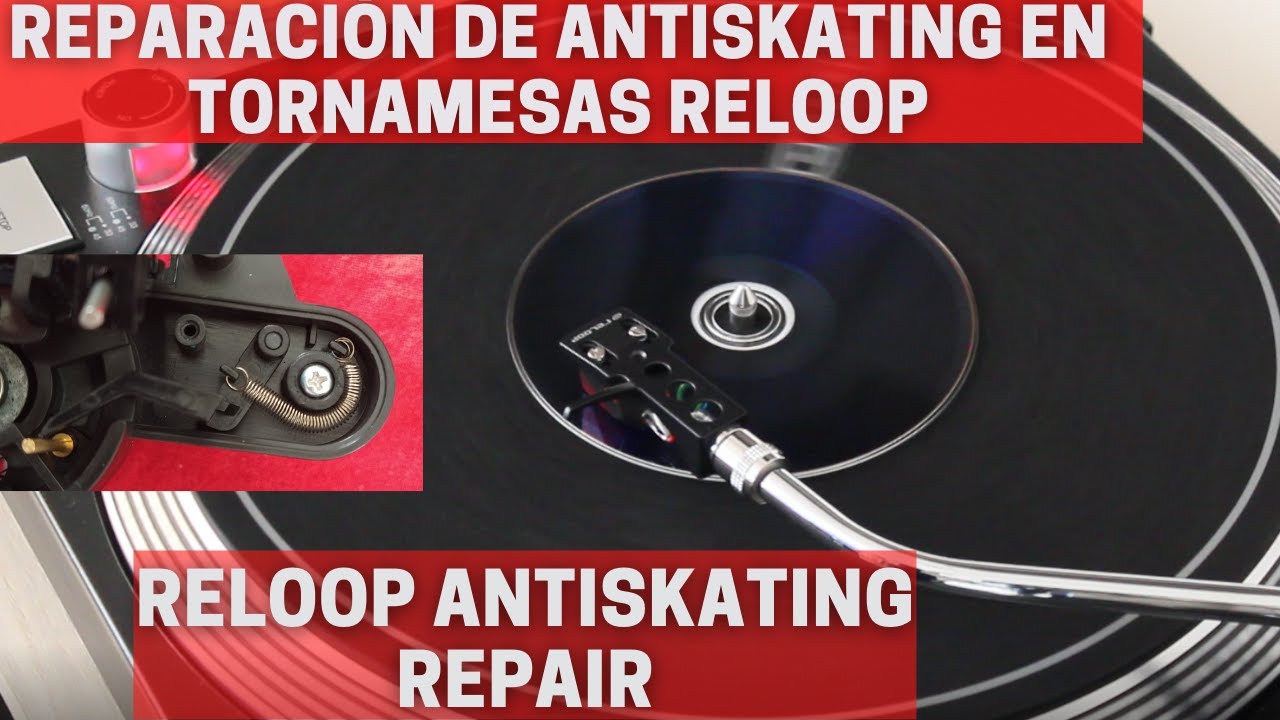 Reparación de antiskating de tornamesa Reloop. Similar a Audiotechnica y technics