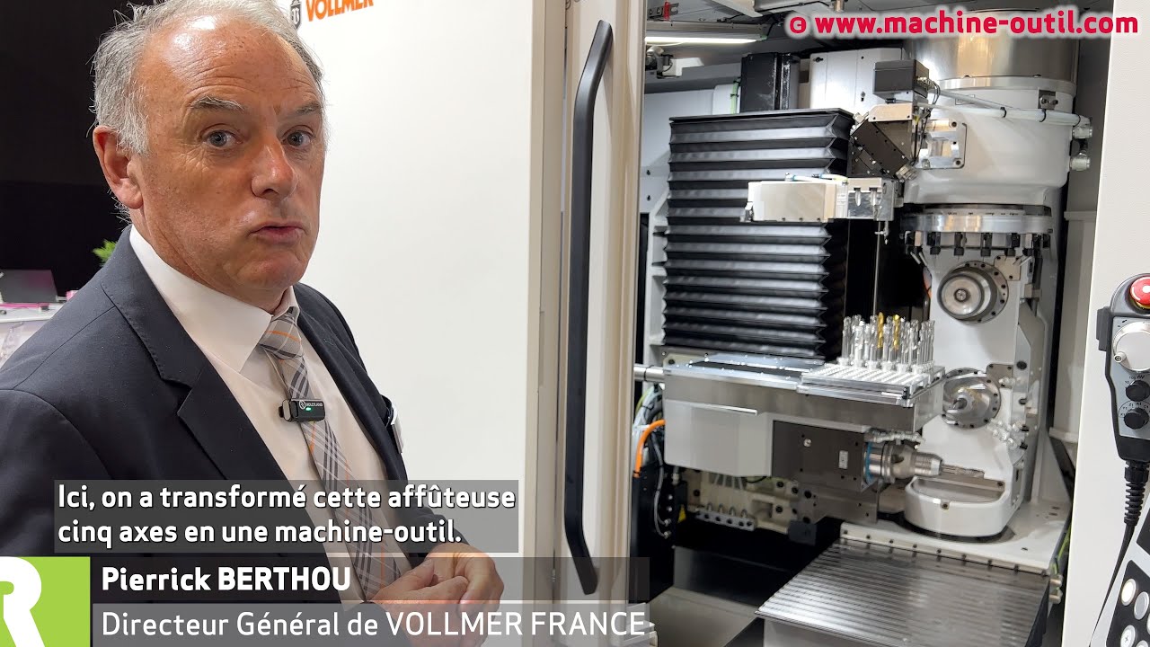Affûteuse 5 axes qui est capable d'aller au delà de l'affûtage Vollmer avec le logicel Numroto