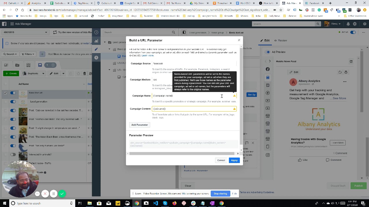 Add UTM Parameters to Facebook Ads and see them in Google Analytics
