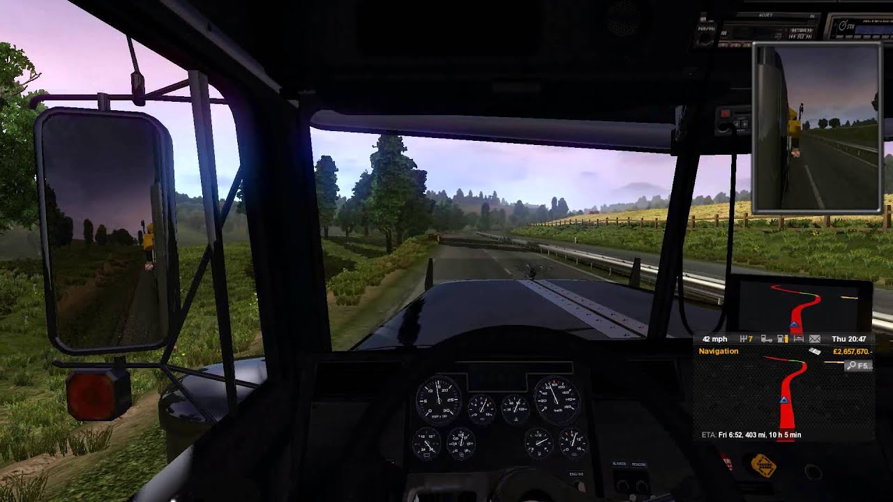 Euro Truck Simulator 2  TSM 2.2 JustPlay Mod Peterbilt 379 Manual H shifter