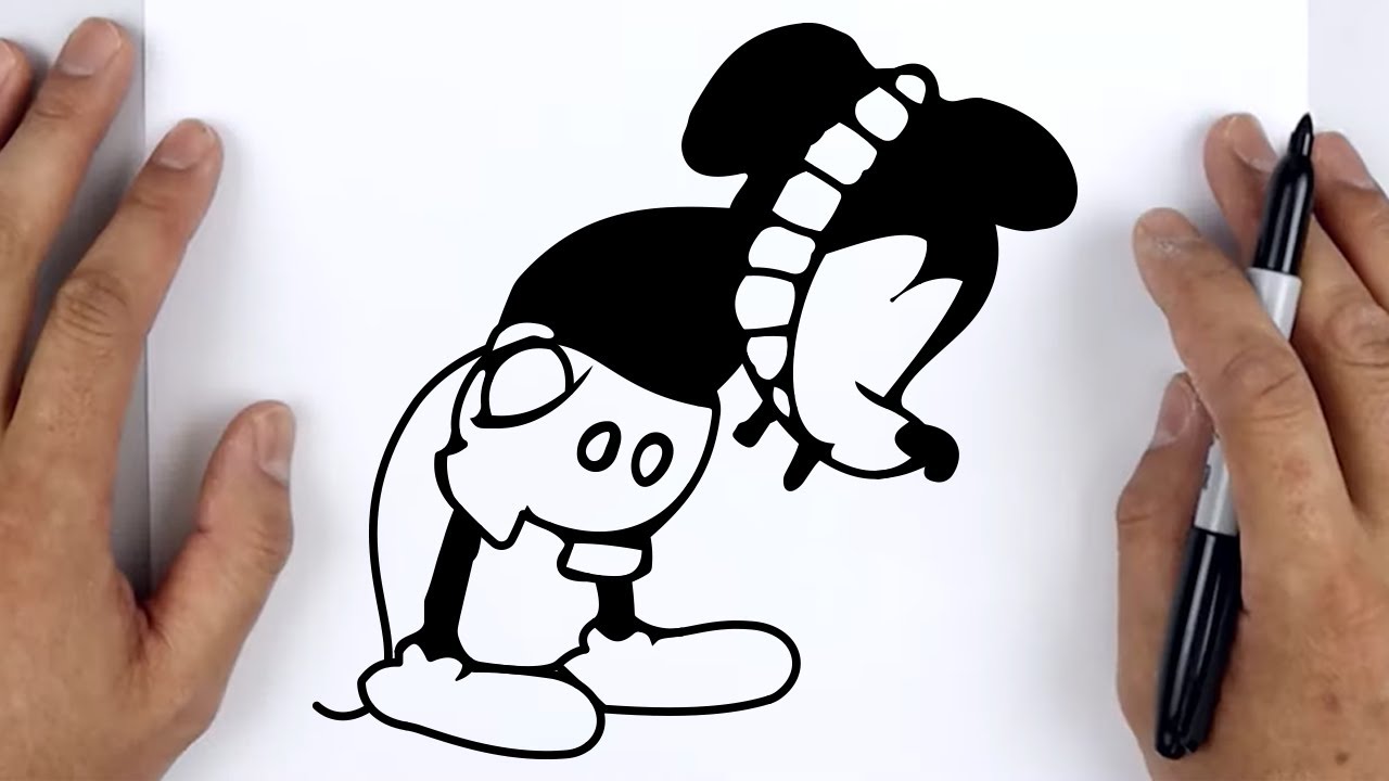 HOW TO DRAW ALT SUICIDE MOUSE (MICKEY) | Friday Night Funkin (FNF) - Easy Step By Step Tutorial