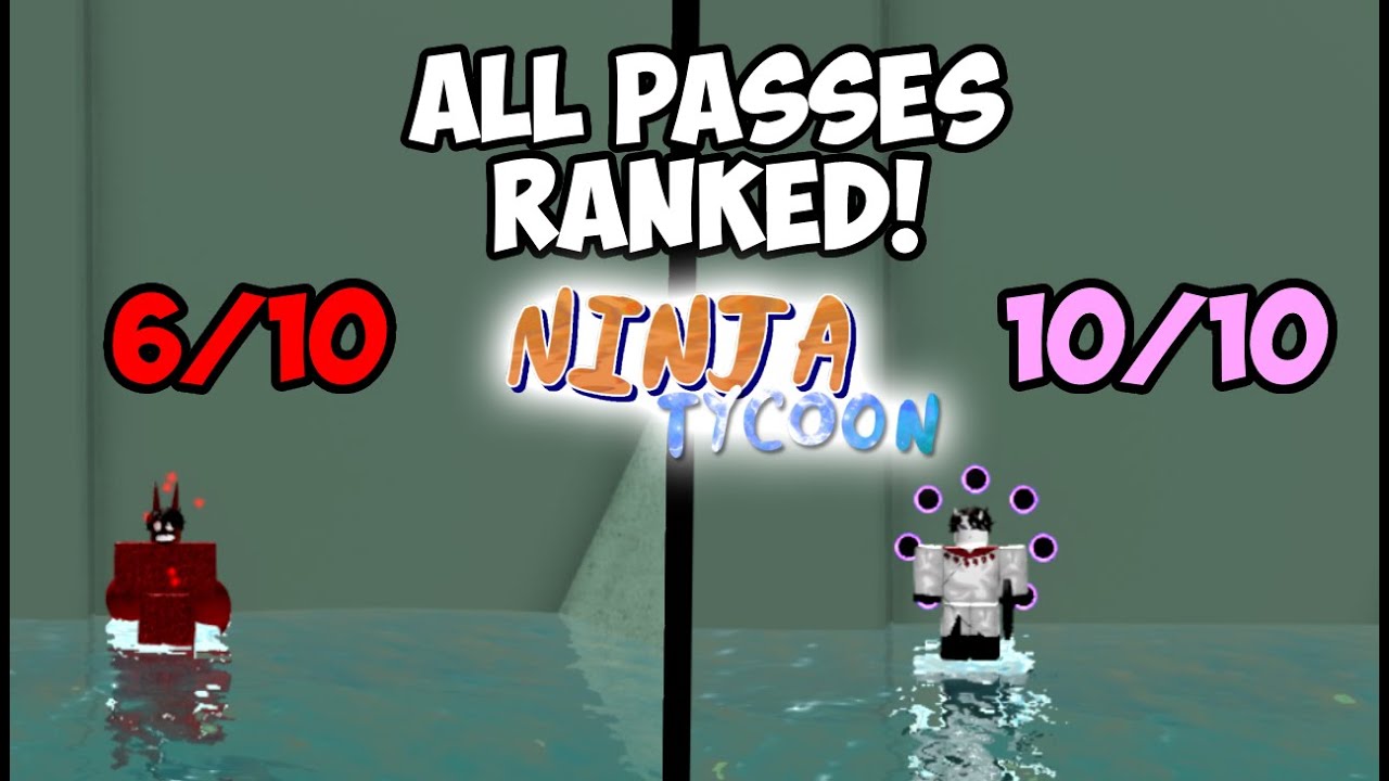 ALL PASSES RANKED IN NINJA TYCOON (GAME PASSES & RYO PASSES!)