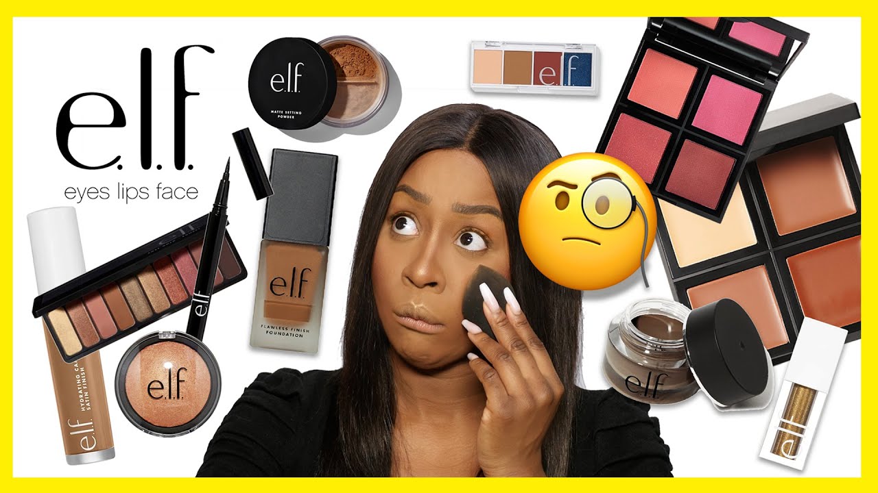 FINALMENTE MI TRUCCO SOLO CON ELF COSMETICS 🤯 ! FULL FACE MAKEUP ON DARK SKIN | TUTORIAL PELLE SCURA