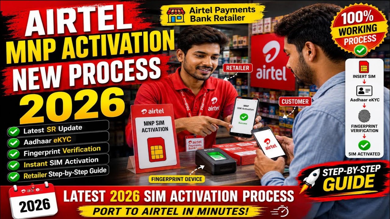 Airtel MNP SIM Activation Process 2026 | How to Activate Airtel SIM via Mitra App