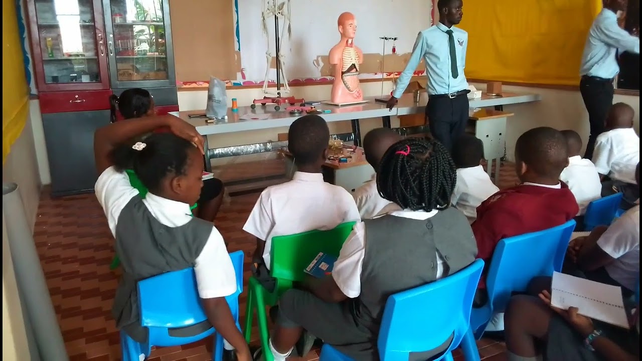 Malaika Kindergarten and Primary School science class at the school science lab.
