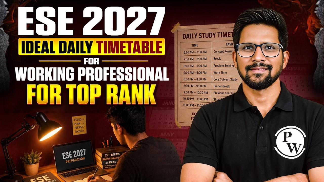 ESE 2027 Preparation Timetable | Best Study Plan for Working Professionals