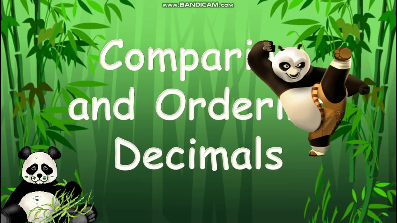 Comparing and Ordering Decimals