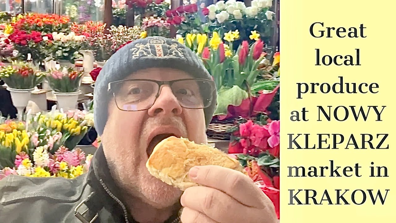 Great local produce and flowers at NOWY KLEPARZ market near Old Town, Krakow, POLAND