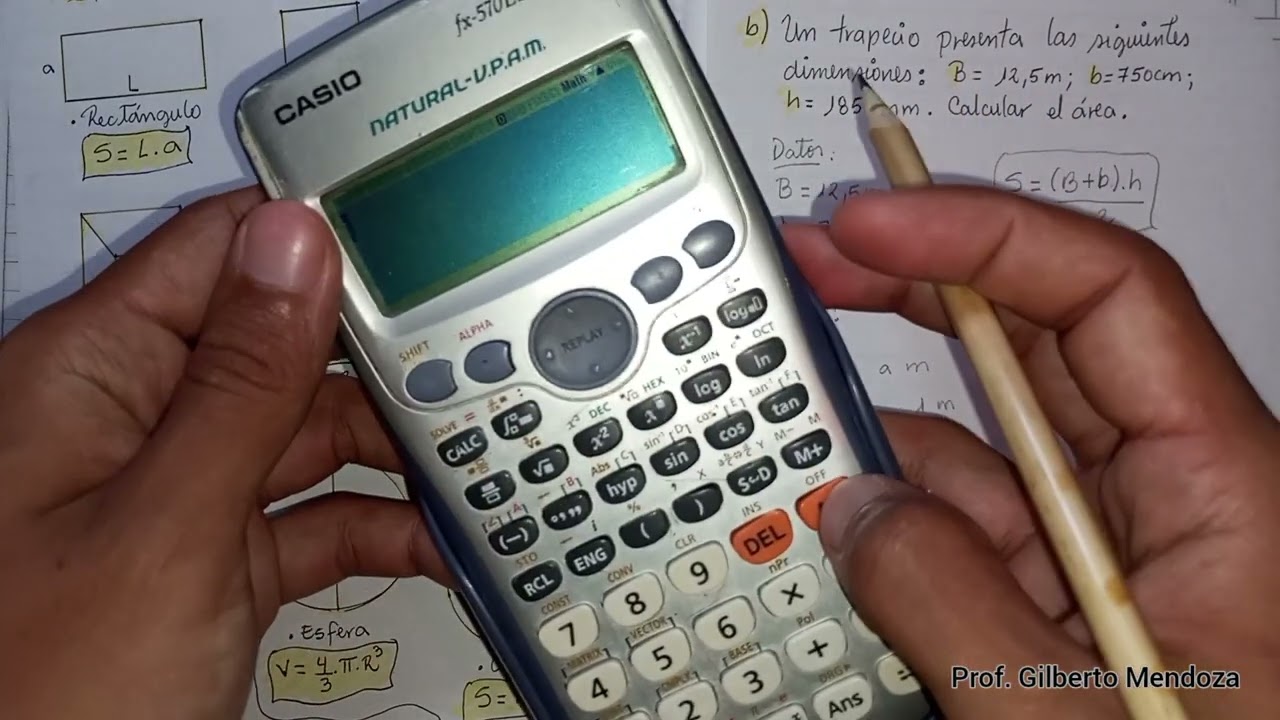 Áreas de figuras planas y volúmenes de cuerpos geométricos, ejercicio 2