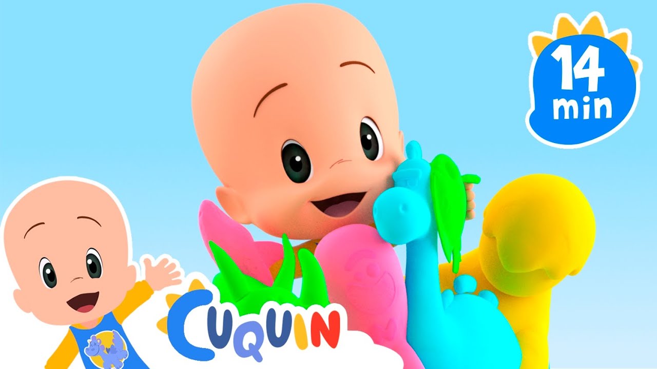 Aprende los colores con los dinosaurios de plastilina de Cuquin | Cocotoons - Canciones infantiles