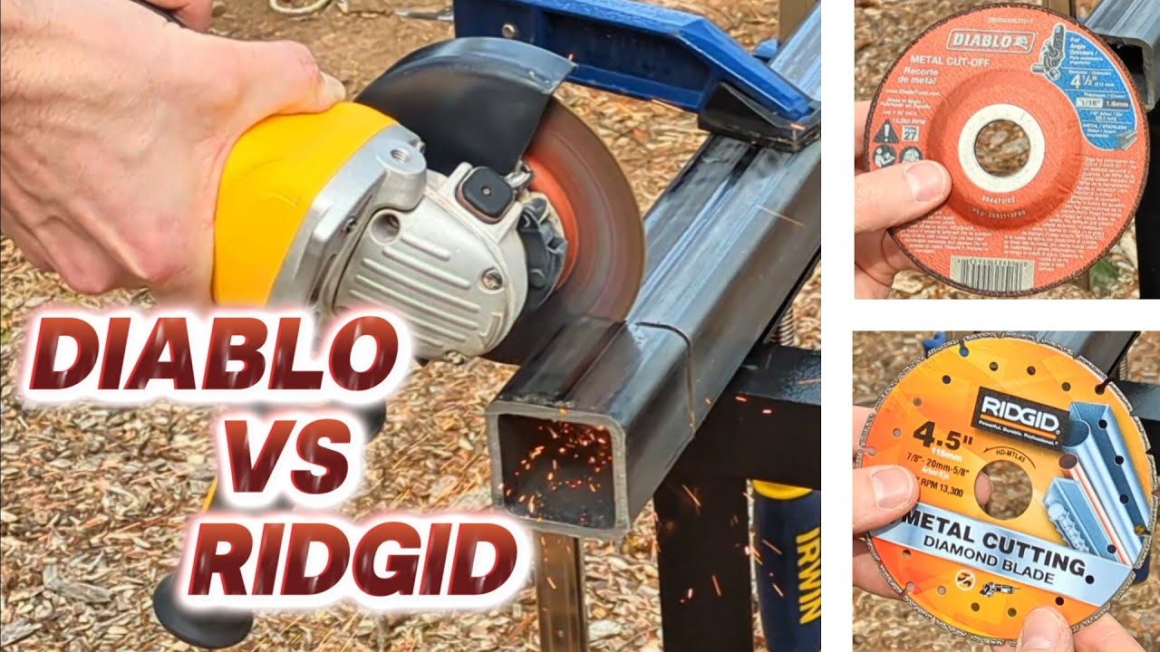 Резка стали: отрезной диск Diablo против алмазного диска Ridgid Metal