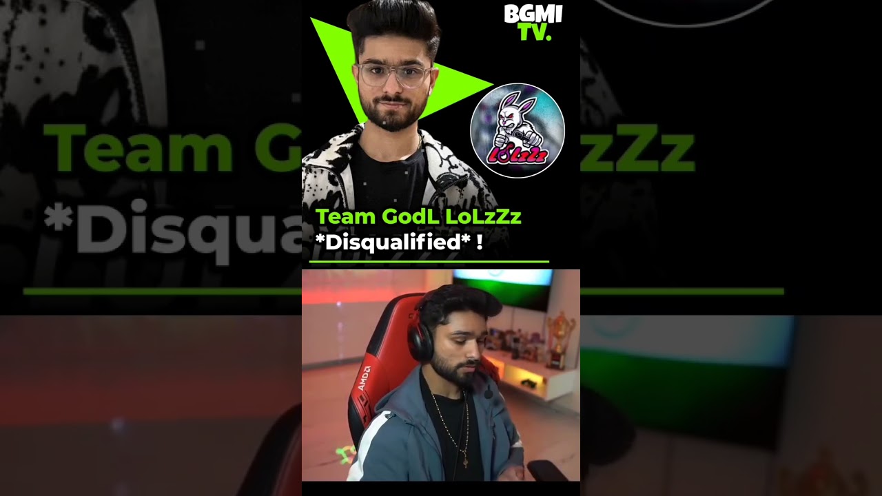 TEAM LOLLZ  DISQUALIFIED  FROM TOURNAMENT #lollzlive #lolzzzgaming Clip form @bgmitv  instagram