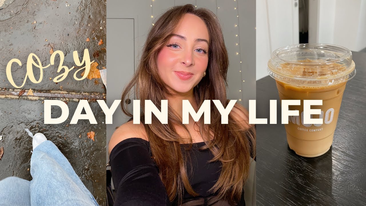 DAY IN MY LIFE | rainy morning, coffee shop, laundry & everyday makeup routine