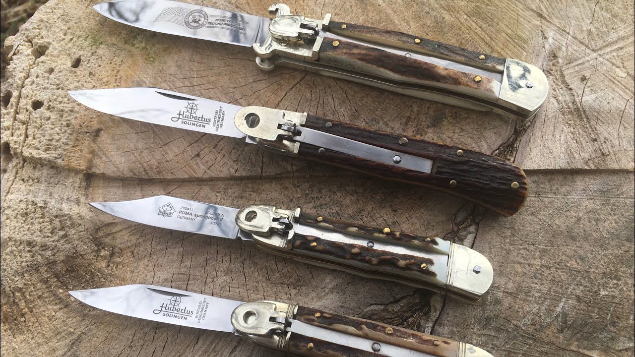 Vintage Lever Lock Springer Auto assisted Pocket knives.