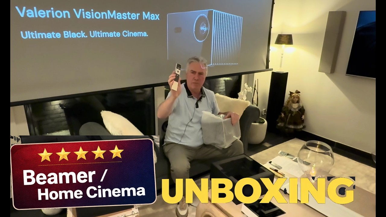 Valerion VisionMaster Max Unboxing in Destelbergen | High-End 4K RGB Laser Beamer – Eerste Indruk