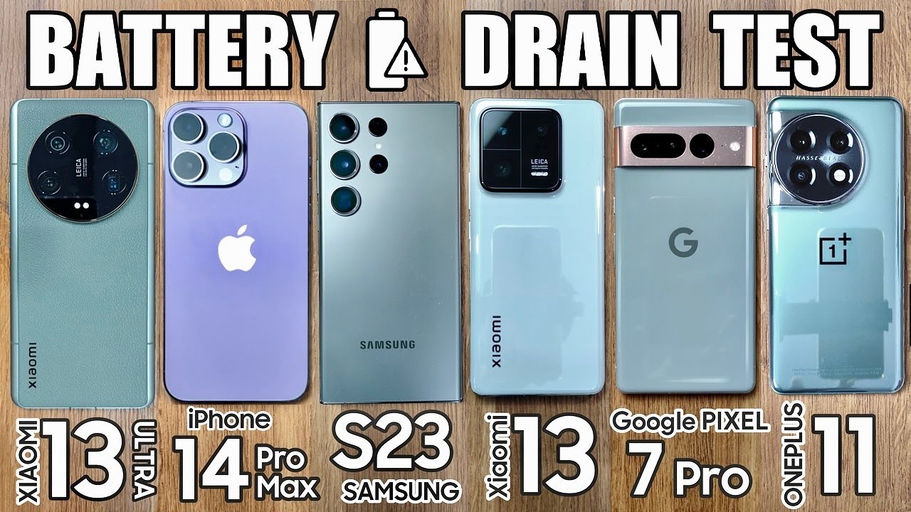 Xiaomi 13 Ultra vs iPhone 14 Pro Max / Samsung S23 Ultra / OnePlus 11 / Pixel 7 - BATTERY DRAIN TEST