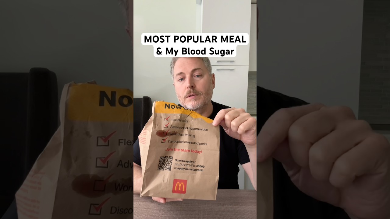Как самый популярный в Америке фастфуд влияет на уровень глюкозы в крови? #сахарвкрови #глюкоза