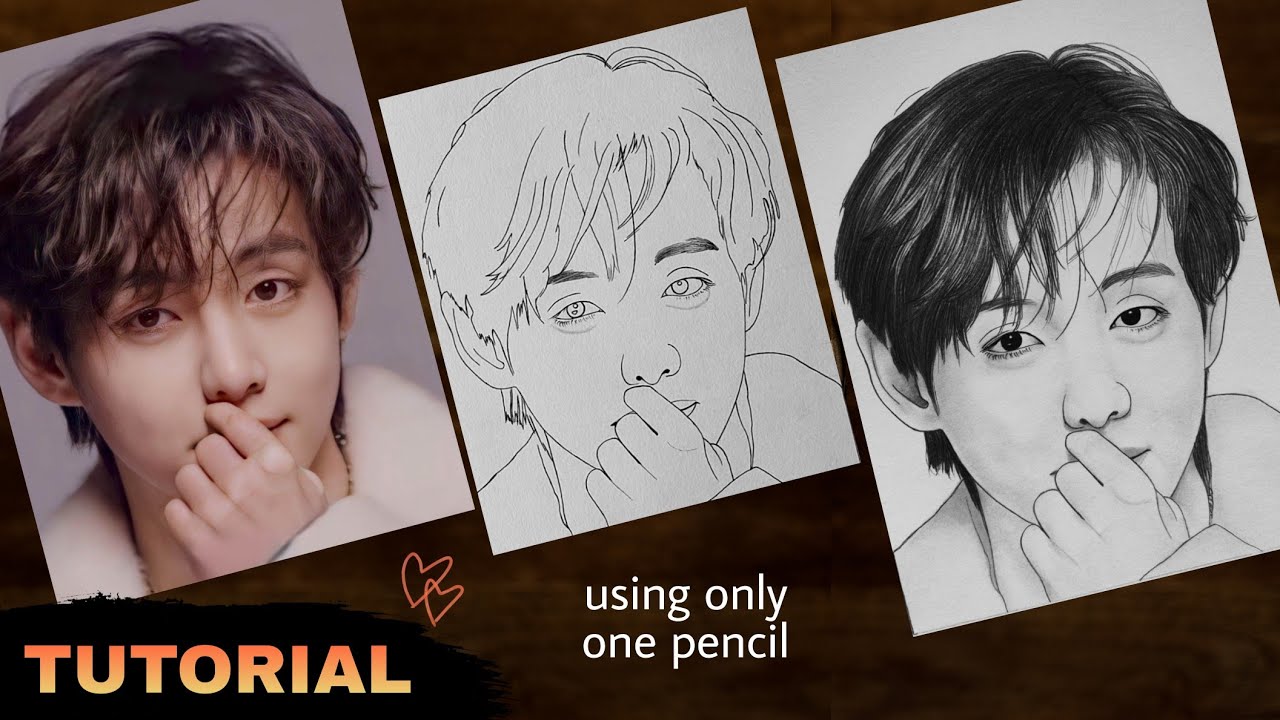 How to draw BTS V Step by Step | Drawing Tutorial for beginners | YouCanDraw