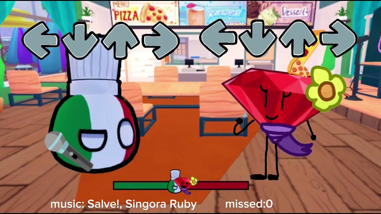 Fnf @Rubytastics vs countryball: @Rubytastics  vs chef Italy 