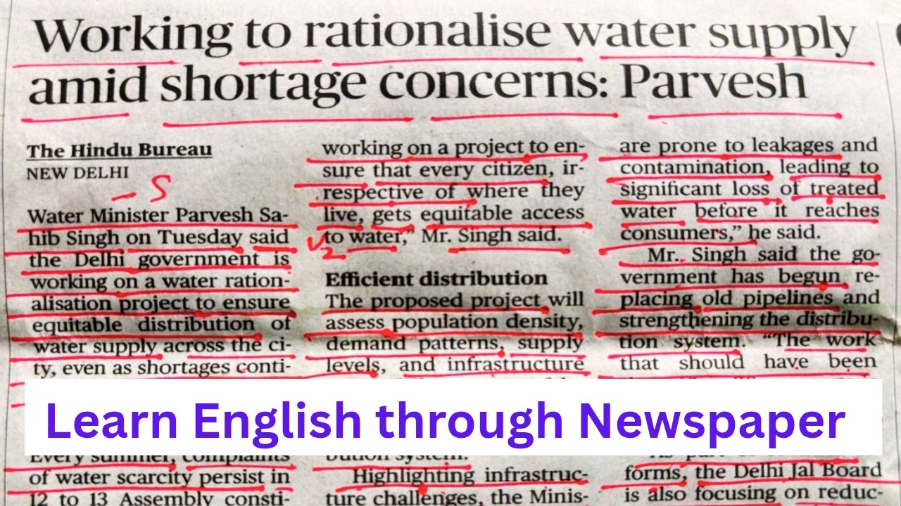 Learn English through Newspaper / How to read English Newspaper / Newspaper Reading Videos/