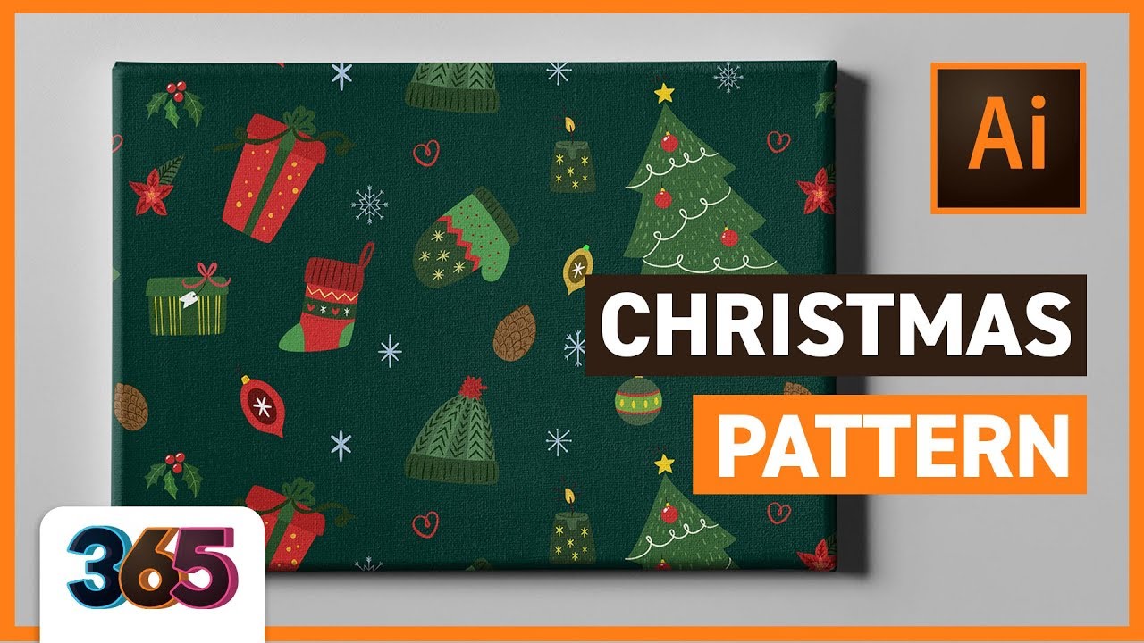 Christmas Pattern | Illustrator CC Tutorial #358/365
