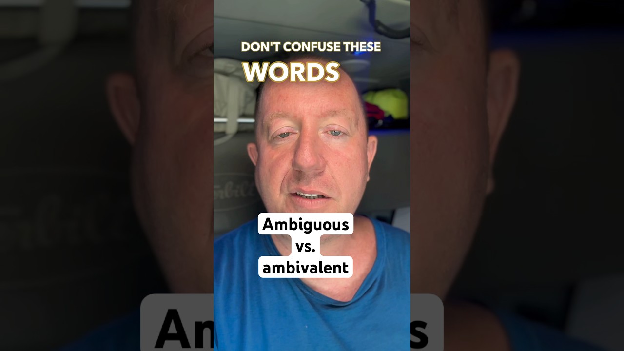 Ambiguous vs. ambivalent&mdash;these are often confused in writing. #grammar #learnenglish
