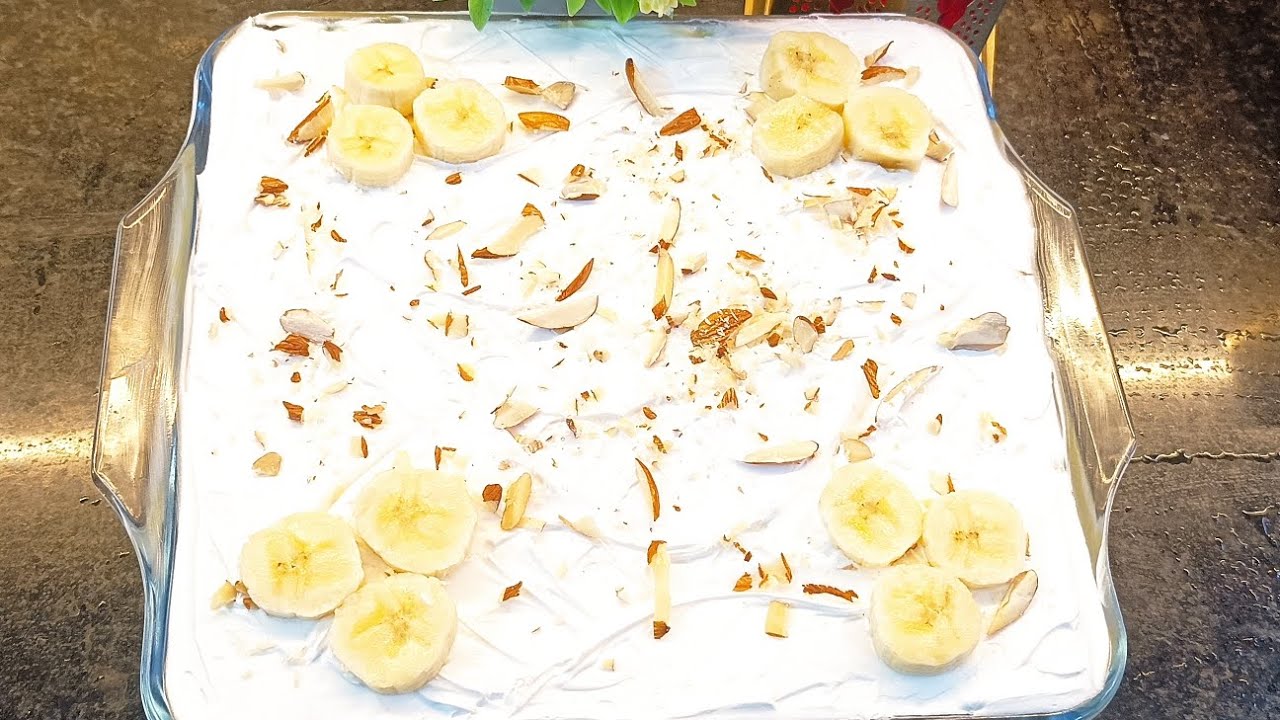 Iftaar special arabian banana pudding 🍮| How to make banana pudding recipe #famouskitchen 