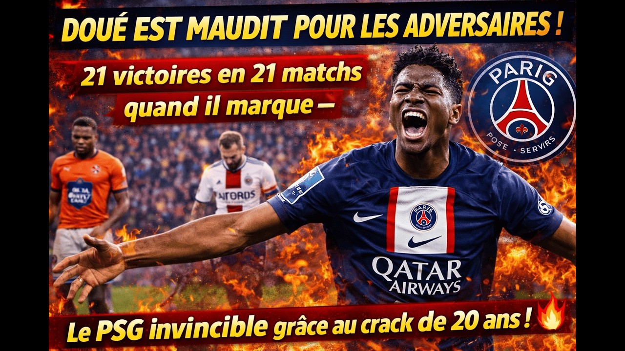 DESI DOUÉ EST MAUDIT POUR LES ADVERSAIRES ! 21 victoires en 21 matchs quand il marque